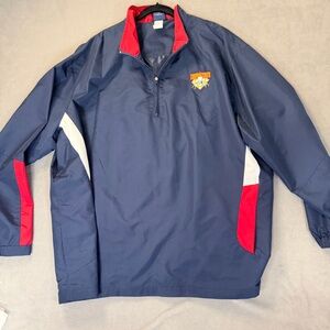 Authentic Cooperstown Dreams Park Men's Long Sleeve Quarter Zip Windbreaker- 2XL